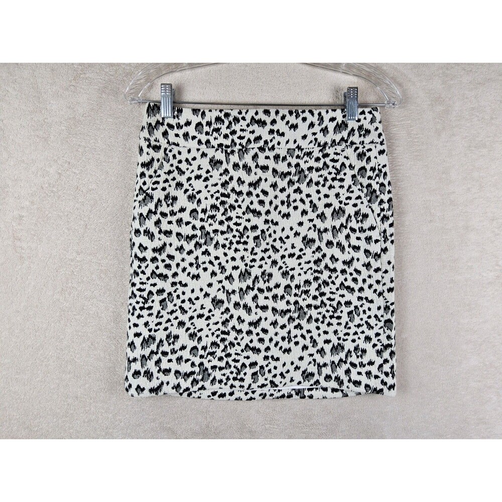 LOFT Women's Animal Print Lined Straight Mini Skirt Size XS